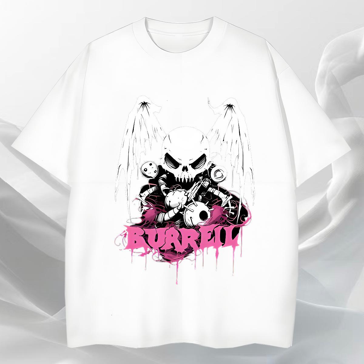 Soft T Shirt For Man 230g Pure Cotton skull Daily Outfit Plus Size Custom Breathable Short Sleeve Men Tshirts Stylist Tops