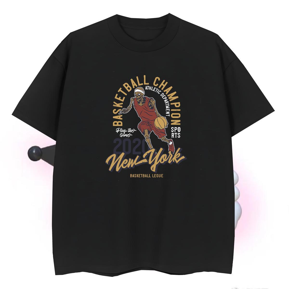 TOP Quality T Shirt For Man 100% Cotton 230g skull Beach Custom Anime Breathable Short Sleeve Men Clothes T-Shirt Fashion Design Top Tees