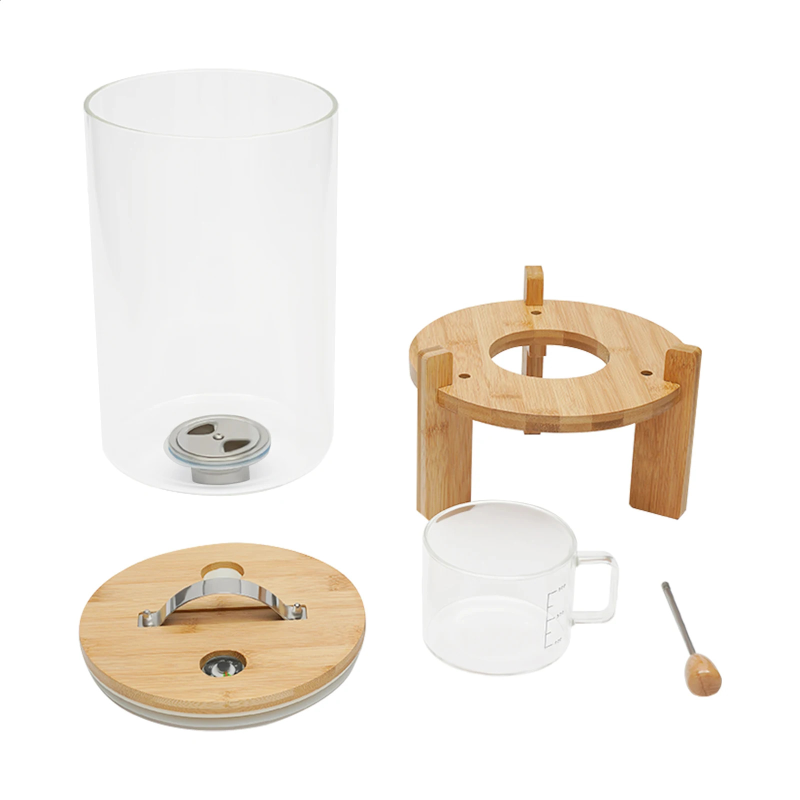 Flour and Grain Container 5L75L Rice Dispenser Creative Glass Food Storage Room for Kitchen Organization Airtightness 240826