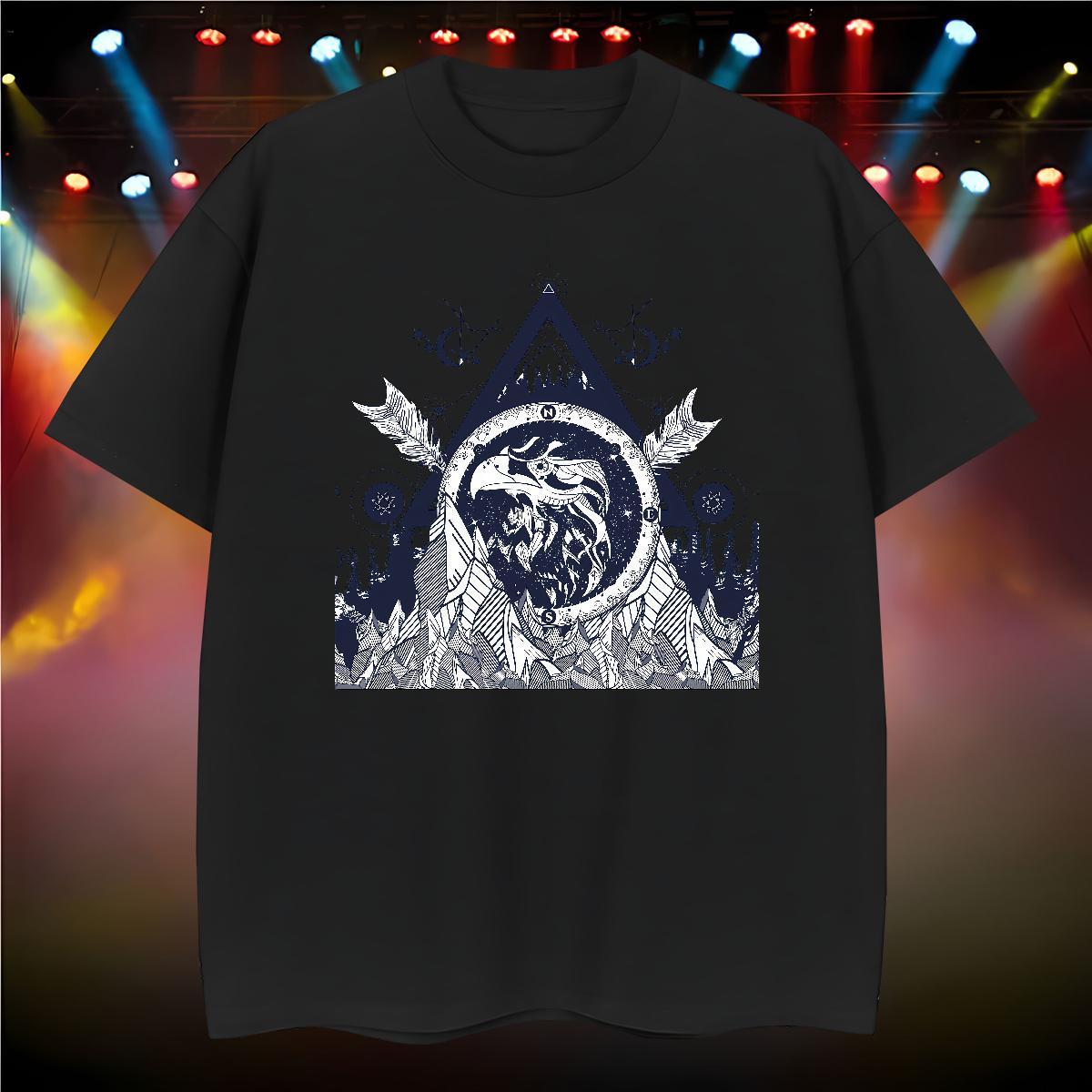 Comfortable Men T Shirts 230g Cotton eye of the devil Casual Beach Skull Breathable Men Tshirts Factory Direct Top Tees