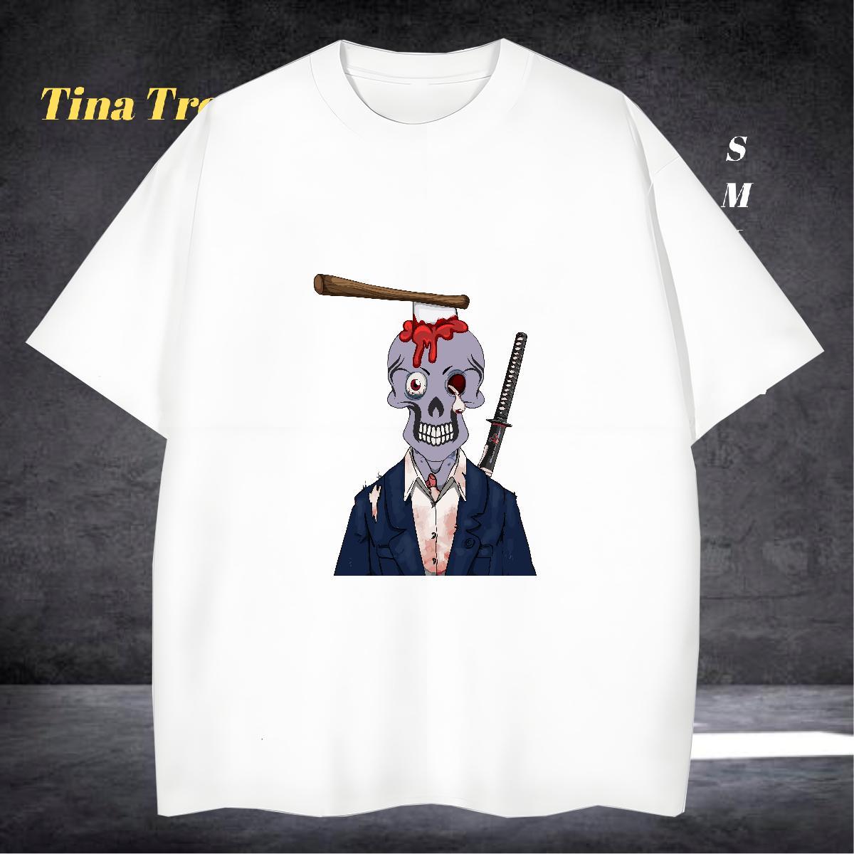 Designer T shirt 100% Cotton 230g skull Street Custom Anime Breathable Short Sleeve Men Tshirts Fashion Design Tops Tees