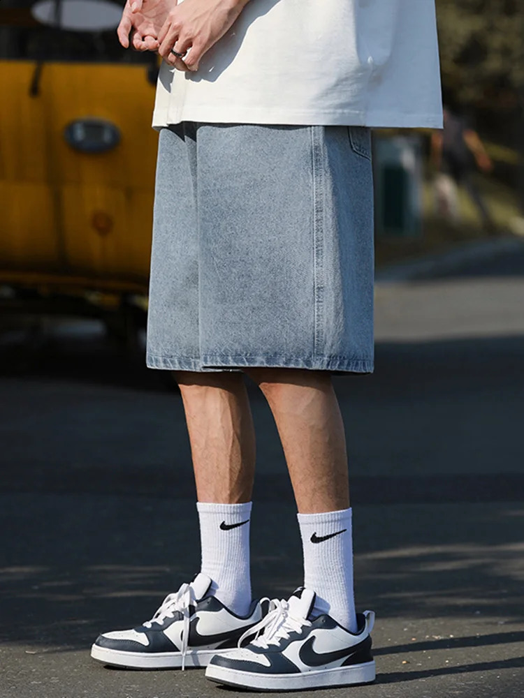 Mens Shorts Jeans Blue Denim Jorts Baggy Harajuku Pants Streetwear Y2k Oversize Korean Fashion Vintage Unisex Summer Clothes y240824