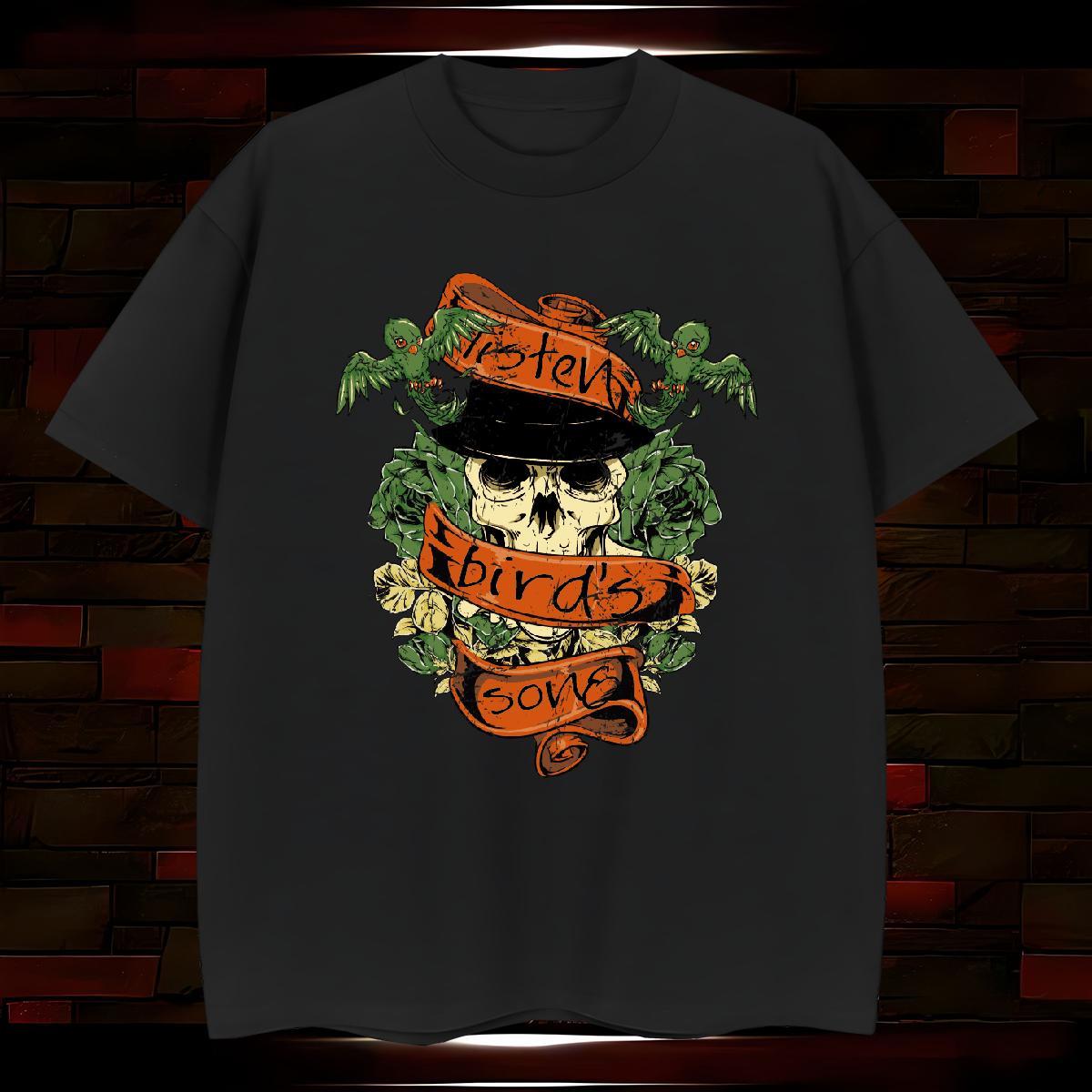 Cool Man T Shirts 230g Pure Cotton skull Street Customized Print Short Sleeve Soft Tshirts Classic Tee Shirt