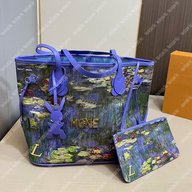 Womens Fashion Tote Bag For Men Mone Designer Shoulder Bag Oil Painting Print Mens Luxury Crossbody Bags Designers Handbag