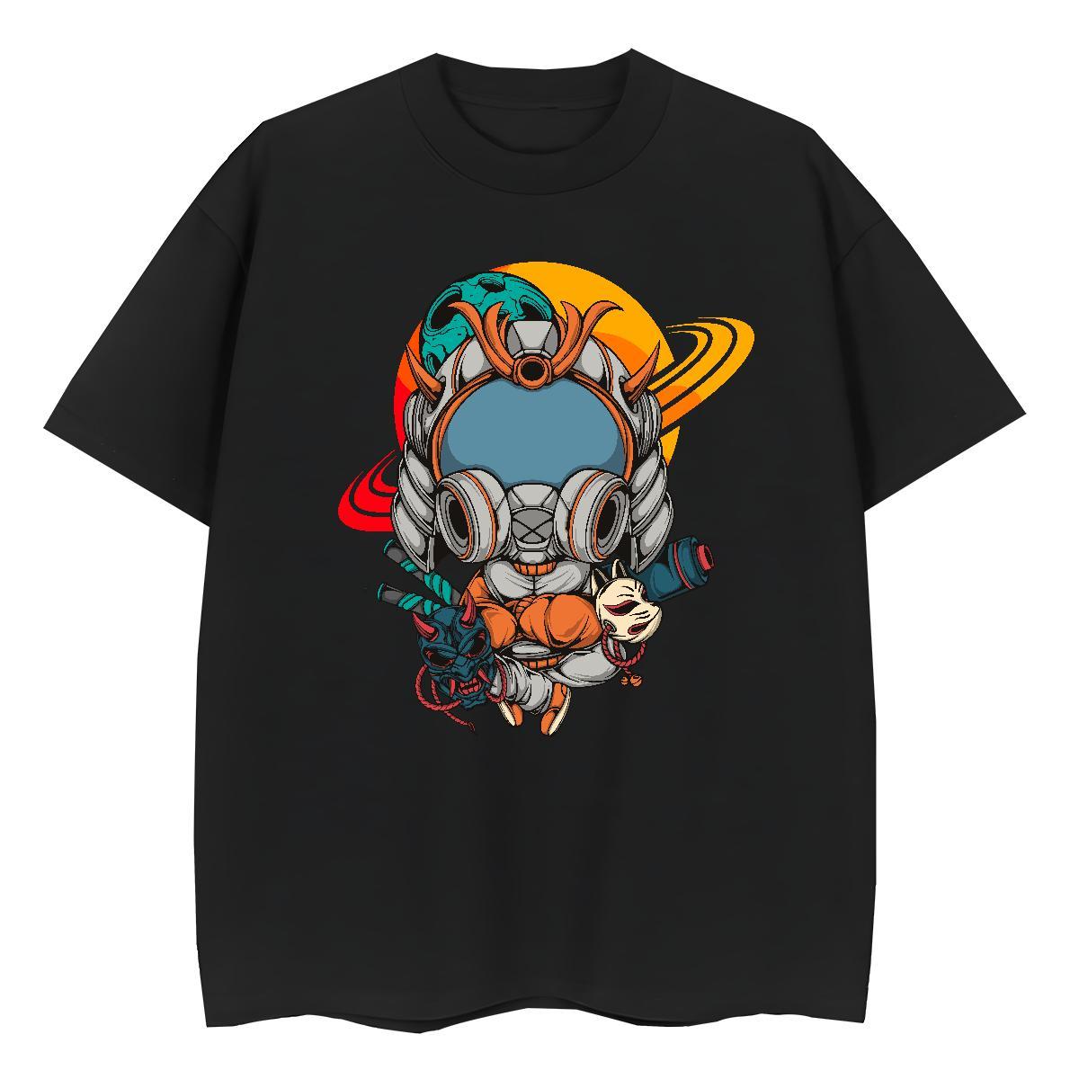 Nice Women Tshirts 230g 100% Cotton cosmonaut Casual Sport T shirt Breathable Crew Neck Customized Print Tops Shirt