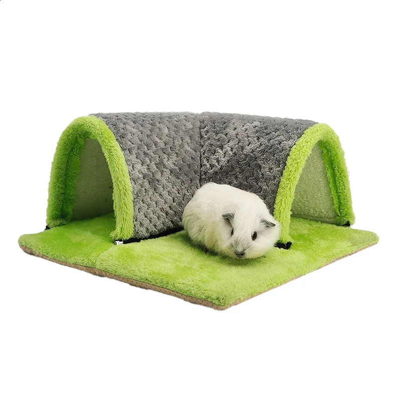 Plush Hamsters Playing Tunnels Winter Warm Cage for Guinea Pig Squirrel Rabbit Chinchilla Sugar Glider Small Pet Accessories 240824