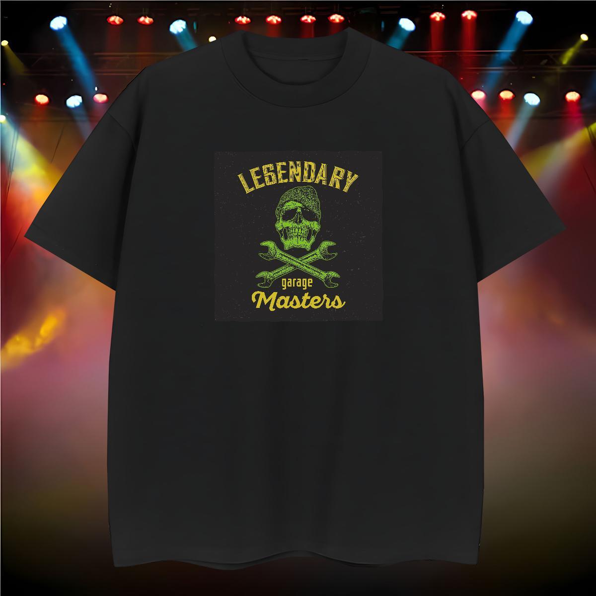 Loose T-Shirts for Men 230g 100% Cotton skull Sport Black White Short Sleeve O-Neck Mens Tshirts Brand Tops