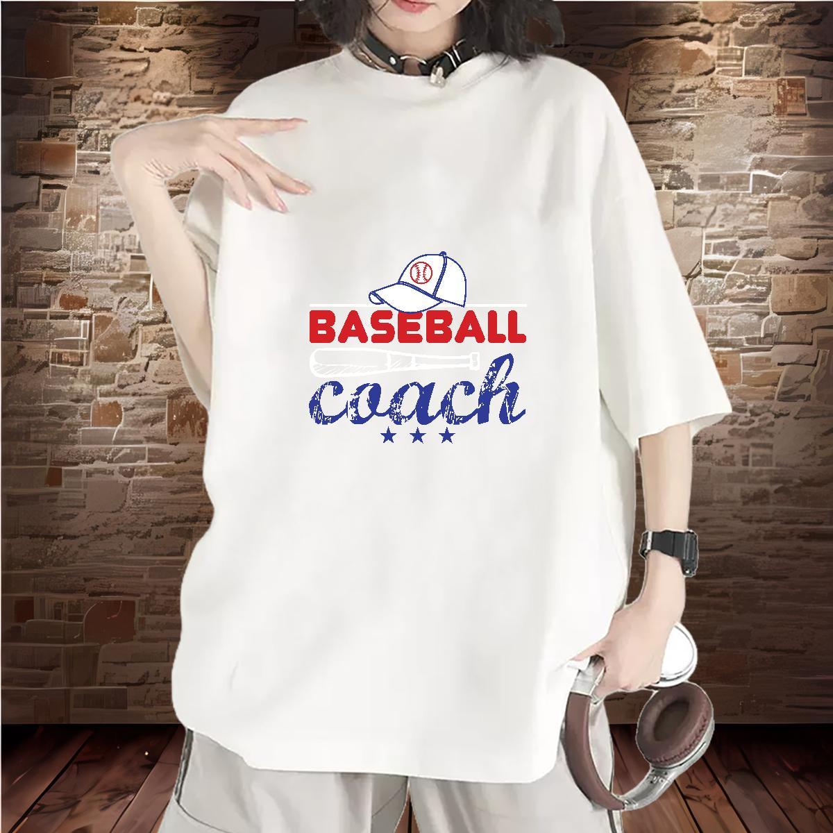Soft Lady T shirt 230g Pure Cotton baseball Outdoor T Shirts Women Breathable Crew Neck Customized Top Shirts