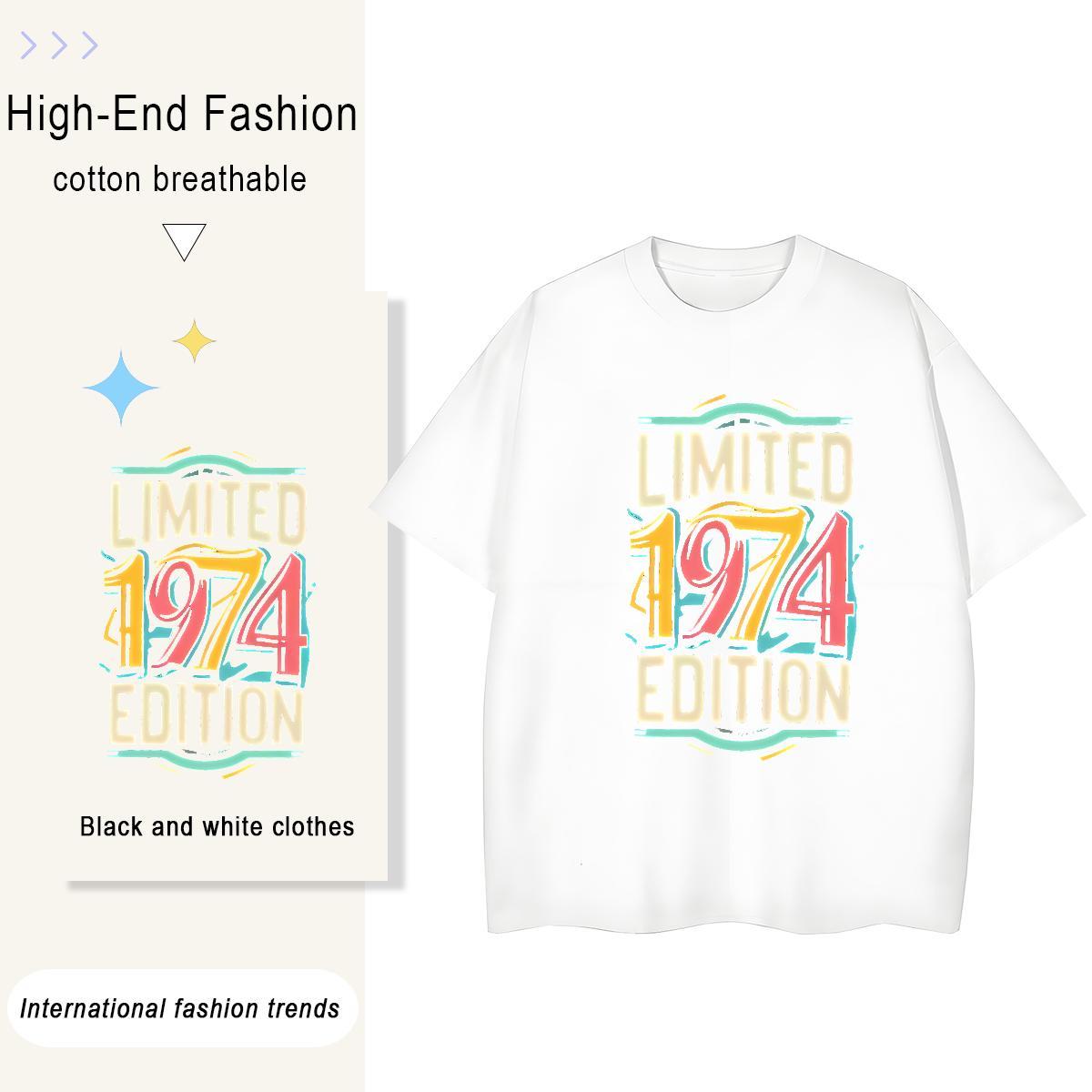 5A Couples T Shirts 230g Pure Cotton letter Casual Daily Wear Woman T Shirts Breathable Customized Print Top Tees