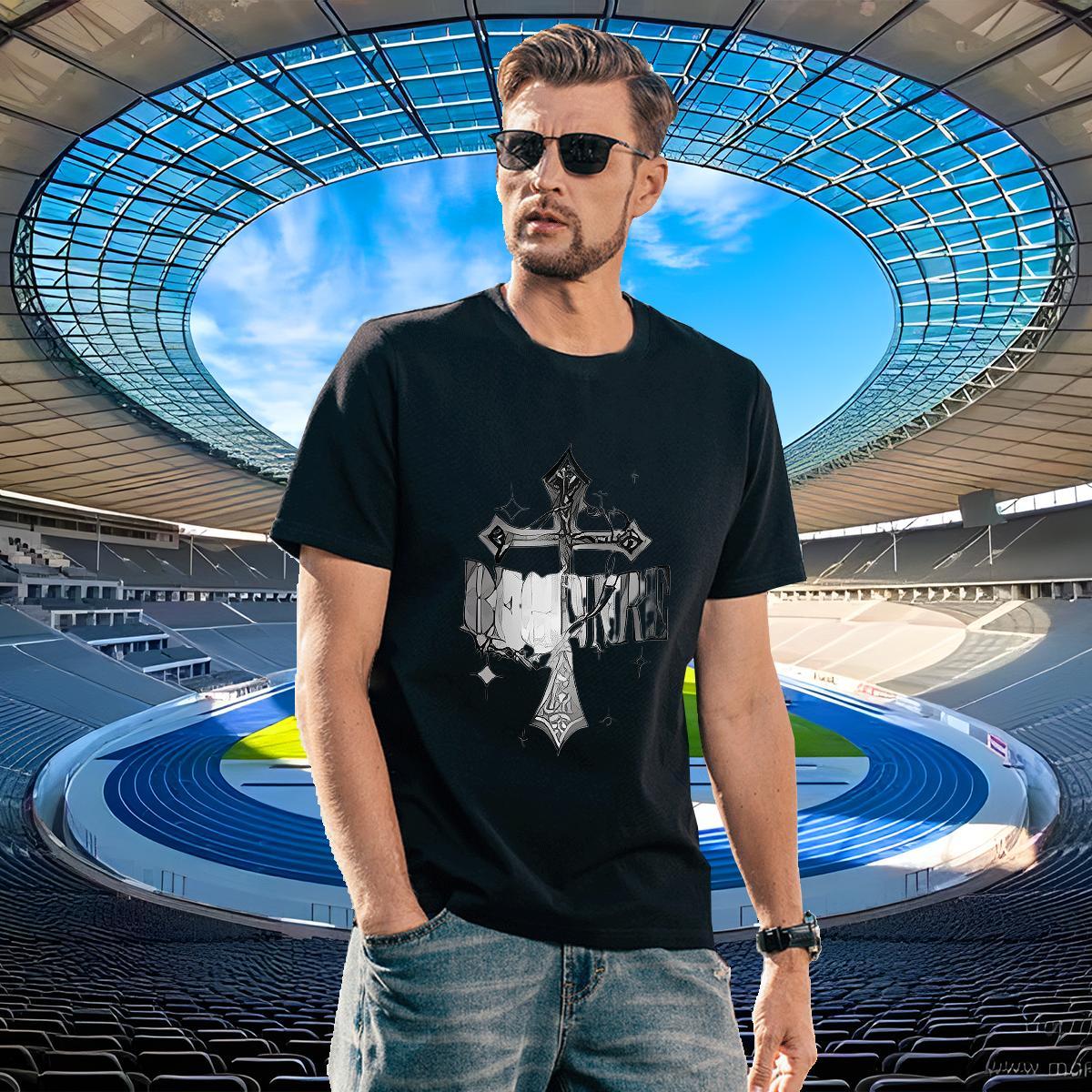 Unisex Men T Shirts 230g Cotton Religion Casual Daily Wear Custom Big Size Crew Neck Men Tees Classic Tee Shirt