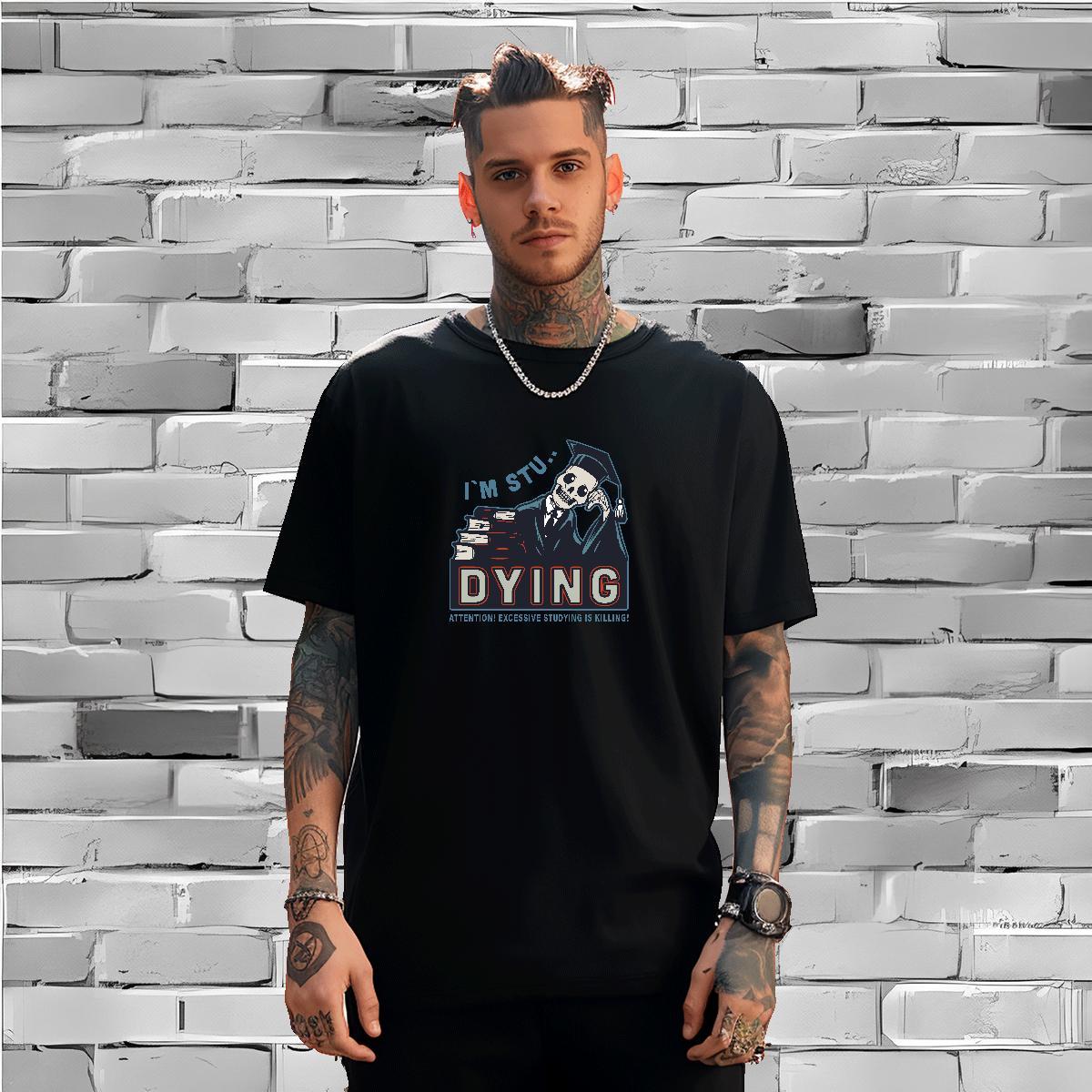 Soft T Shirt For Man 230g Pure Cotton skull Summer Casual Skull Short Sleeve Soft Mens Tshirts New Tees Shirts