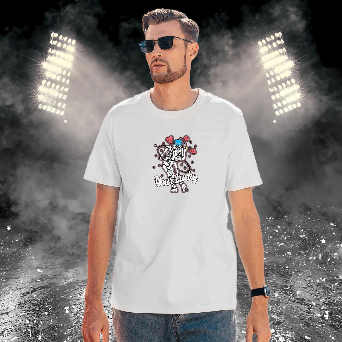 Classic Men T Shirts 100% Cotton 230g skull Daily Wear Custom Print Oversized O Neck Short Sleeves Men Tees Fashion Casual Polos