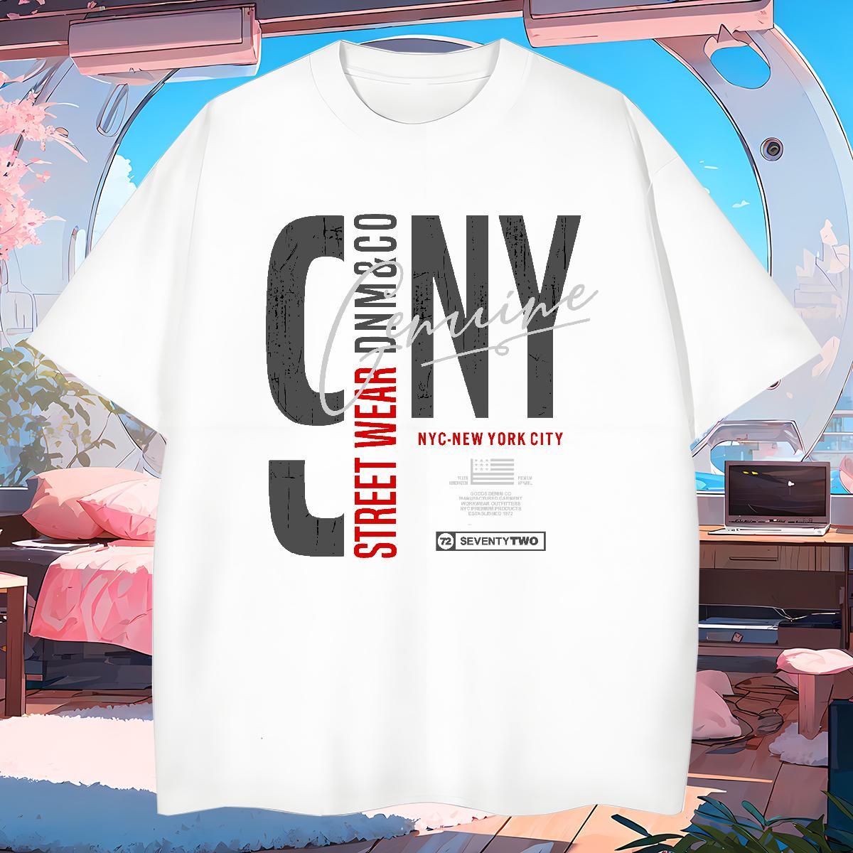 Wholesale T shirt 230g Cotton letter Spring Summer Custom Printed Breathable Tshirt for Man Woman New Polos