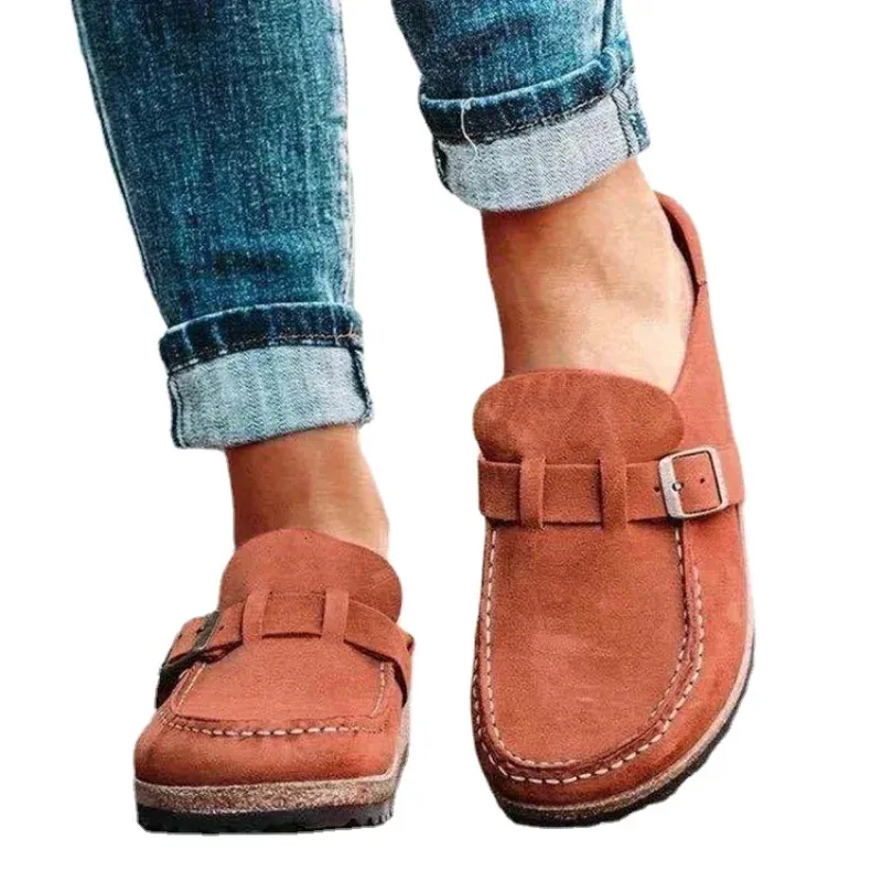 Women Slippers Retro Shoes Slip On Mules Ladies Comfort Flats Sandals Female New Plus Size35- 43 Casual Men Summer Flat Clogs atos Mujer