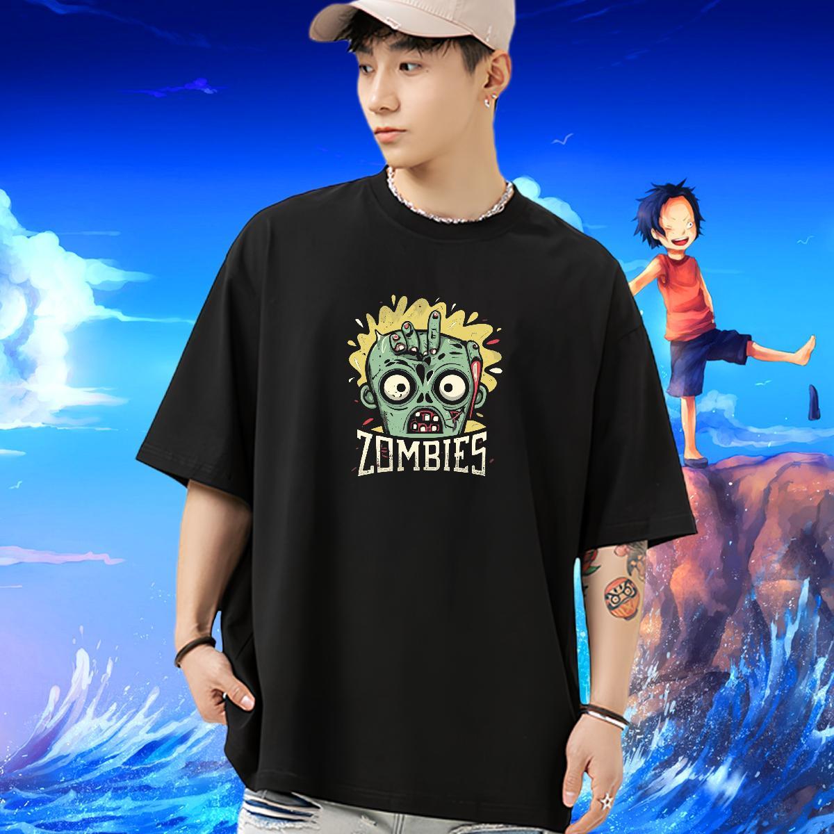 High Quality T-Shirts for Men 100% Cotton 230g skull Daily Wear Anime Print Breathable Soft Tshirt for Man Woman Designer Tees Shirts