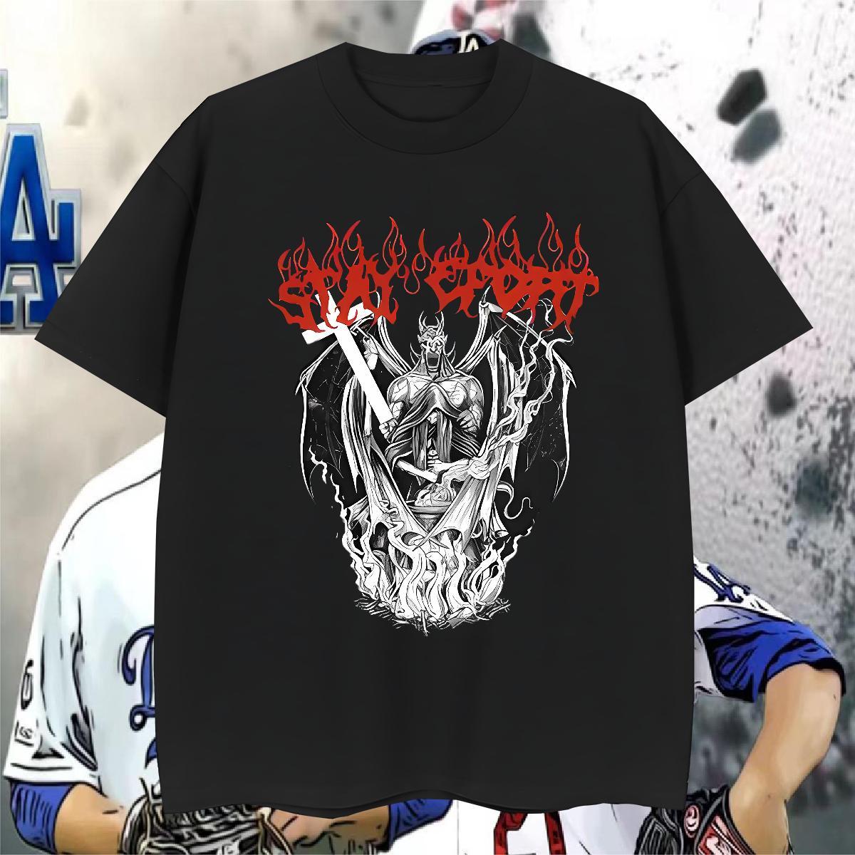 Cool T-Shirts 100% Cotton 230g skull Sport Black White Breathable Short Sleeve Men Tees Factory Direct Tshirts