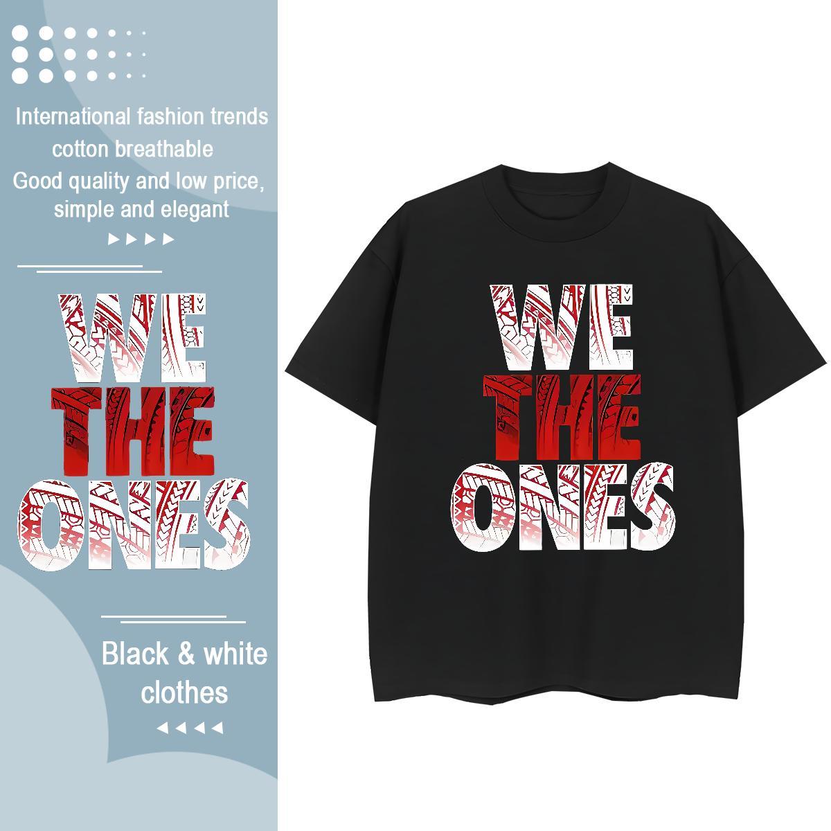 Loose Couples T Shirts 230g Pure Cotton letter Casual Daily Wear Women T Shirts Breathable Crew Neck Custom Print Plus Size Tshirts