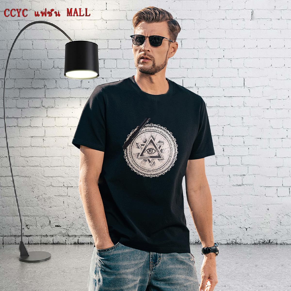 High Quality T shirt 230g 100% Cotton eye of the devil Hip Hop Plus Size Cartoon Crew Neck Men Tshirts Factory Direct Clothes