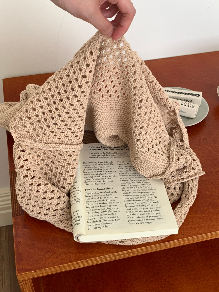 2025 Designer Large 3 2024 Knitted Capacity Tote Shoulder Bag Cross border Bags Versatile Handbag