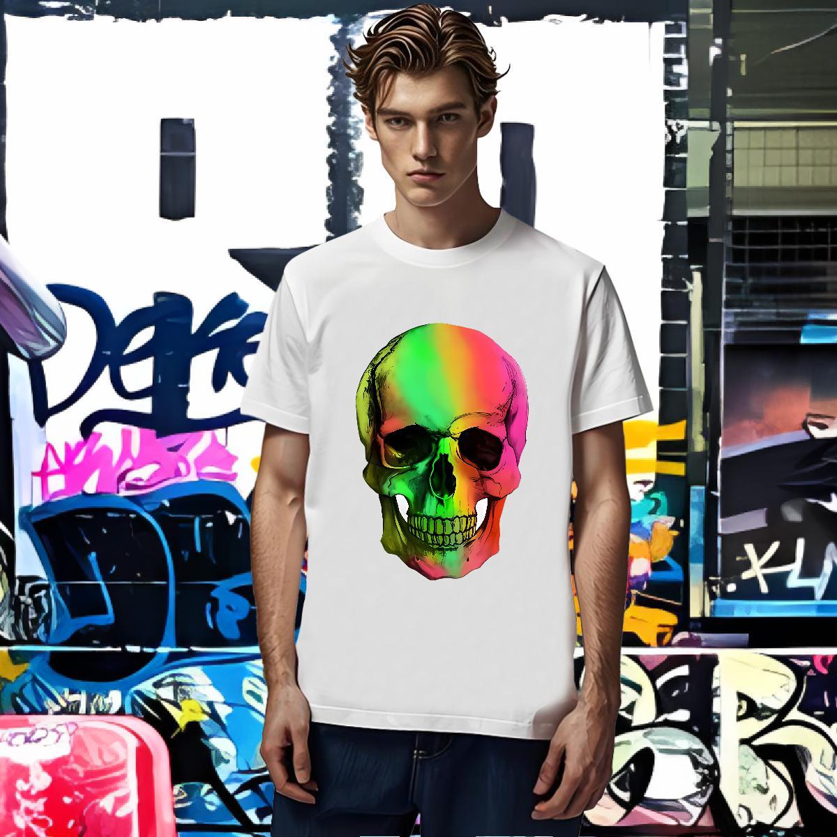 Brand T-Shirts 230g 100% Cotton halloween Casual Daily Wear Anime O Neck Short Sleeves Mens Tshirts New Designer Polos