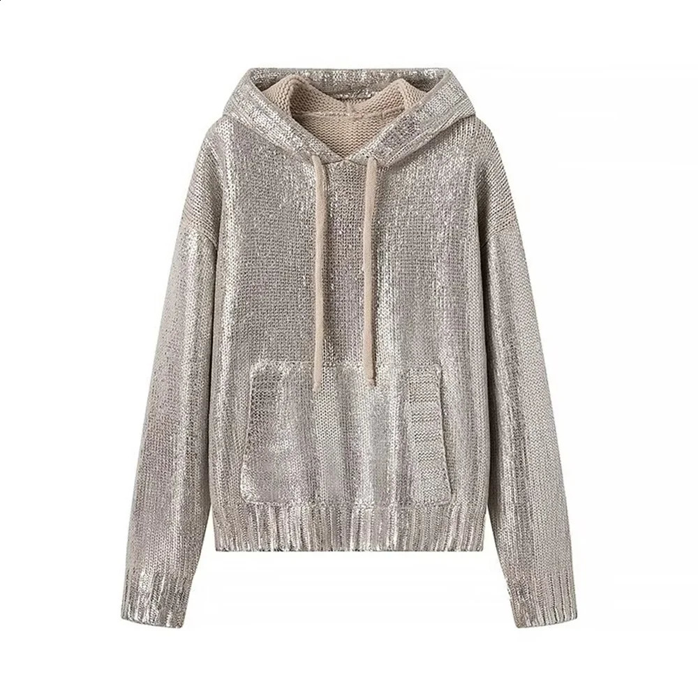 UNIZERA AutumnWinter Product Womens Fashion Casual Edition Rolled Hoodie 240826