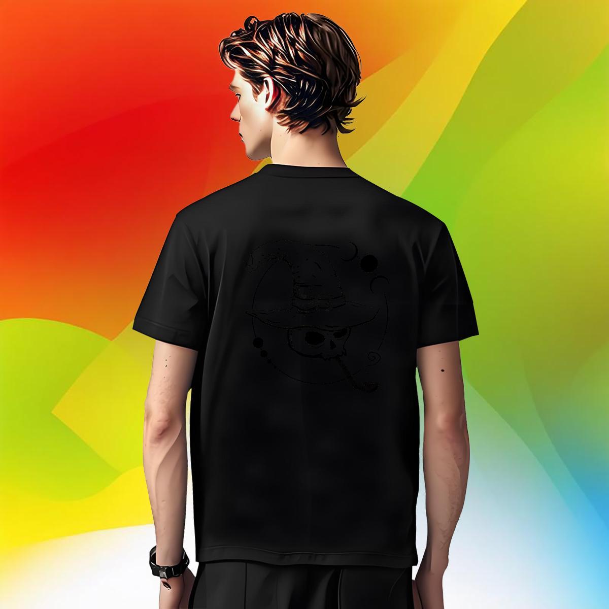 Brand Men T Shirts 100% Cotton 230g skull Hip Hop Street Plus Size Custom Short Sleeve Soft Men Tops Tees Free Shipping Top Tees