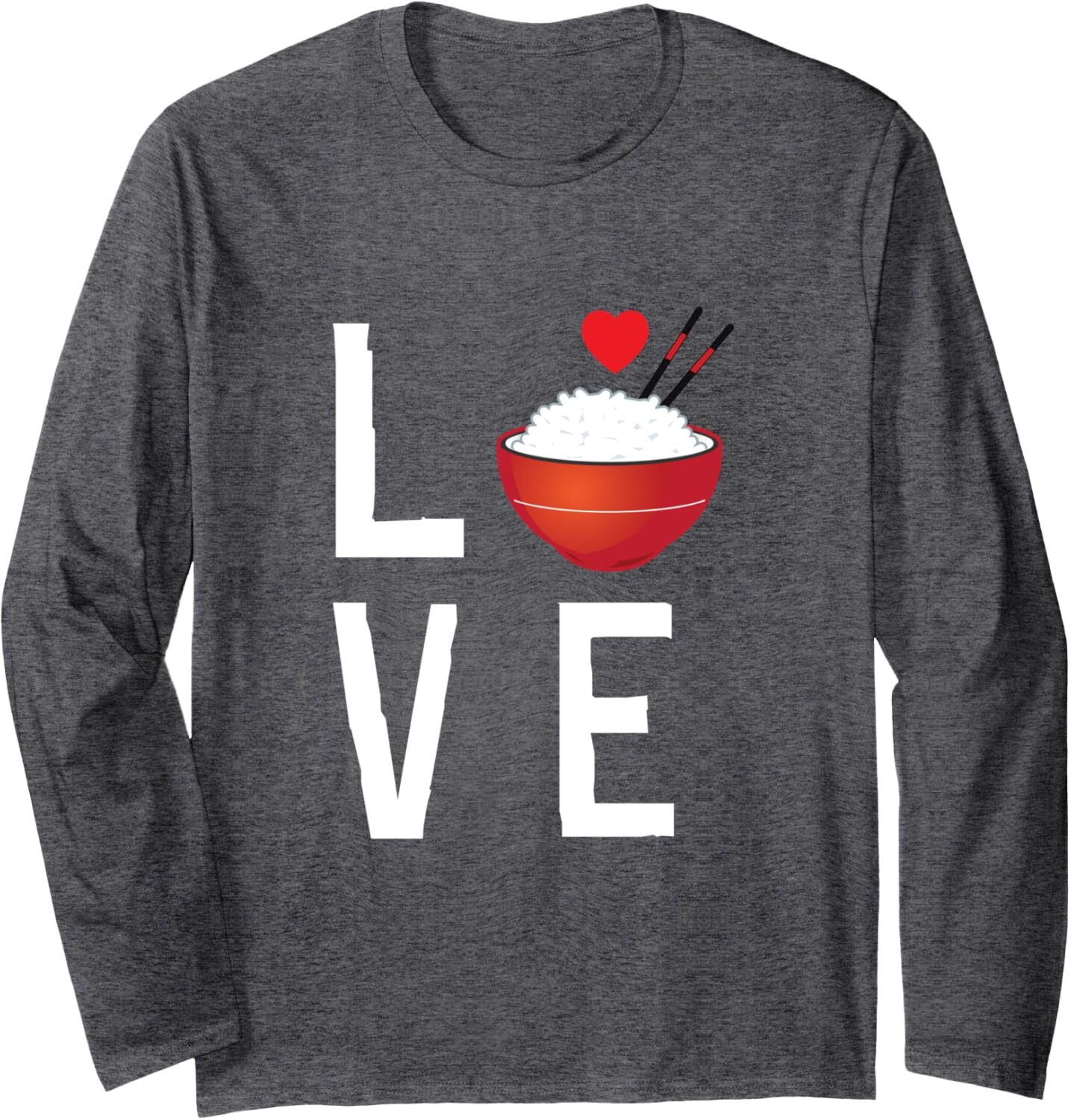 Long Sleeve Shirts for Men sweatshirt Love Rice Bowl Noodles Asian Food Funny Gift Long Sleeve Tee Streetwear Casual tops clothes