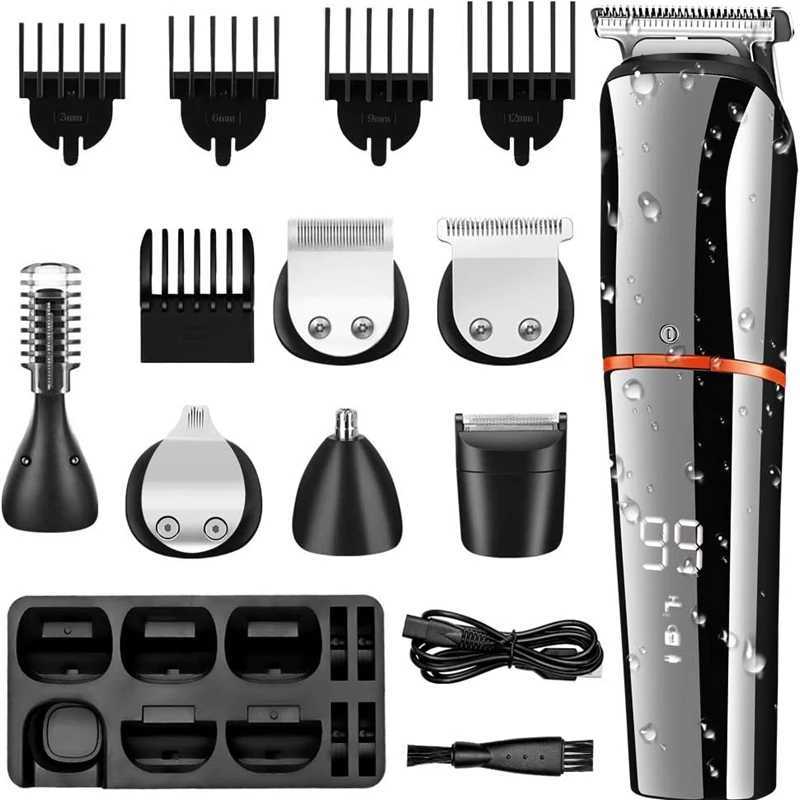 11in1 multi hair trimmer men facialbeardbody grooming kits electric hair clipper nose ear trimmer rechargeable 110v-220v W241227