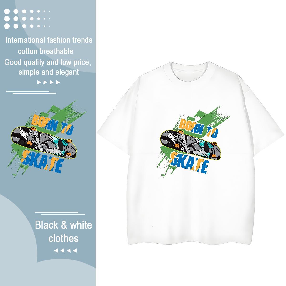 Brand Unisex Tshirts 230g Pure Cotton letter Sport T-Shirts Breathable Short Sleeve Black Oversized Tees Shirts
