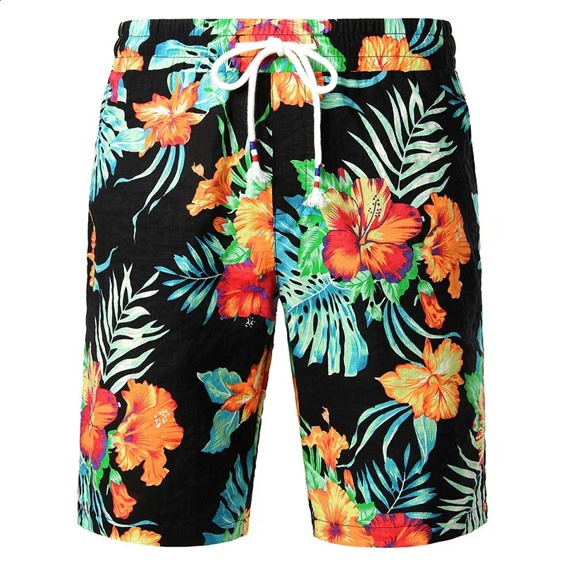 Flower Leaves Graphic Beach Shorts Pants Men 3D Printed y2k Surf Board Summer Hawaii Swimsuit Swim Trunks Cool Ice 240824