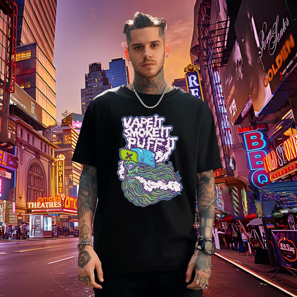 Popular T Shirt For Man 230g Cotton skull Summer Casual Custom Cartoon Breathable Crew Neck Couples T Shirts Fashion Design Top Tees