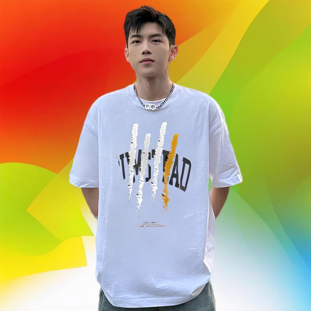 Wholesale T shirt 100% Cotton 230g letter Daily Outfit DIY Pure Cotton Mens Tshirts 2024 Tops