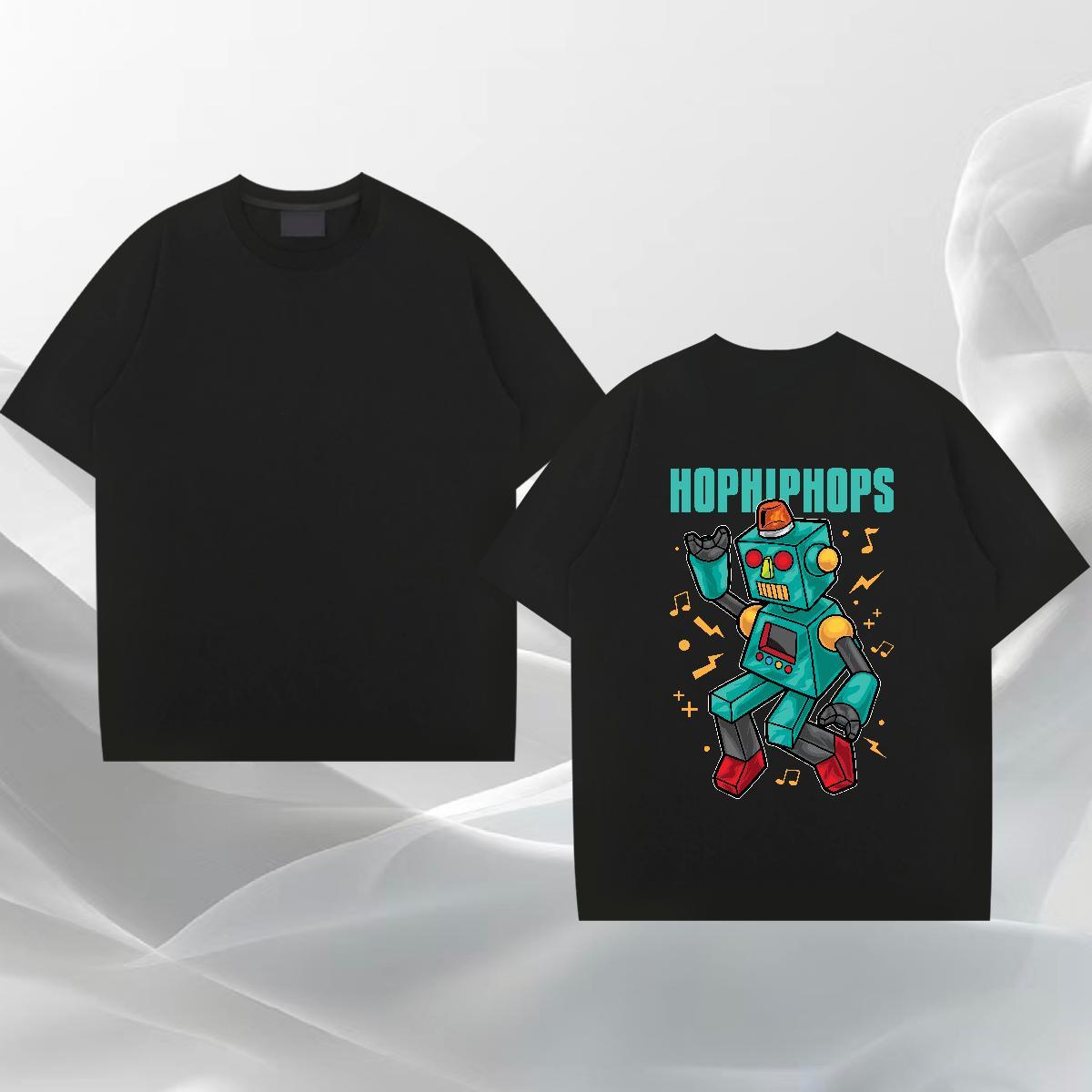 Loose Fit Man T Shirts 230g Pure Cotton robot Hip Hop Custom Big Size Short Sleeve Soft Couples T Shirts New Designer Tshirts