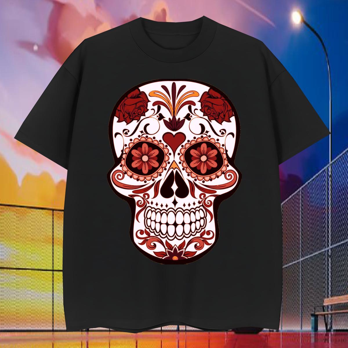 Popular Man T Shirts 230g Cotton skull Sport Custom Anime O Neck Short Sleeves Men Tshirts Factory Direct Polos