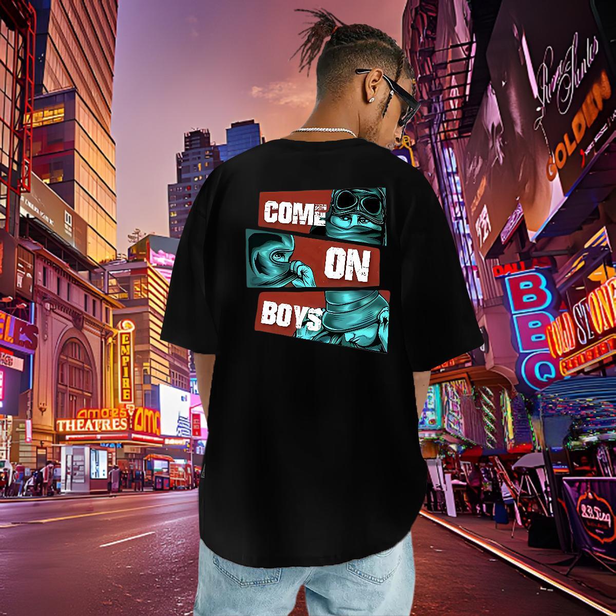 High Quality Man T Shirts 230g 100% Cotton letter High Street Hip Hop Custom Print Plus Size Breathable Crew Neck Men Tops Tees New Arrival Wear