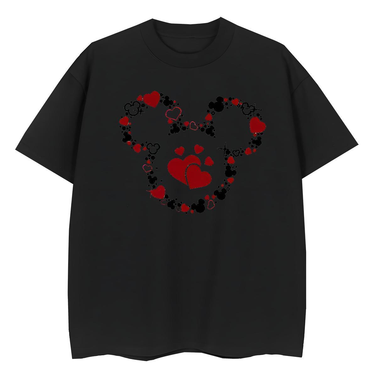 Designer Nice Womens Tshirts 100% Cotton 230g heart Sports Street Wear Women T Shirts Crew Neck Customized Tops Tees