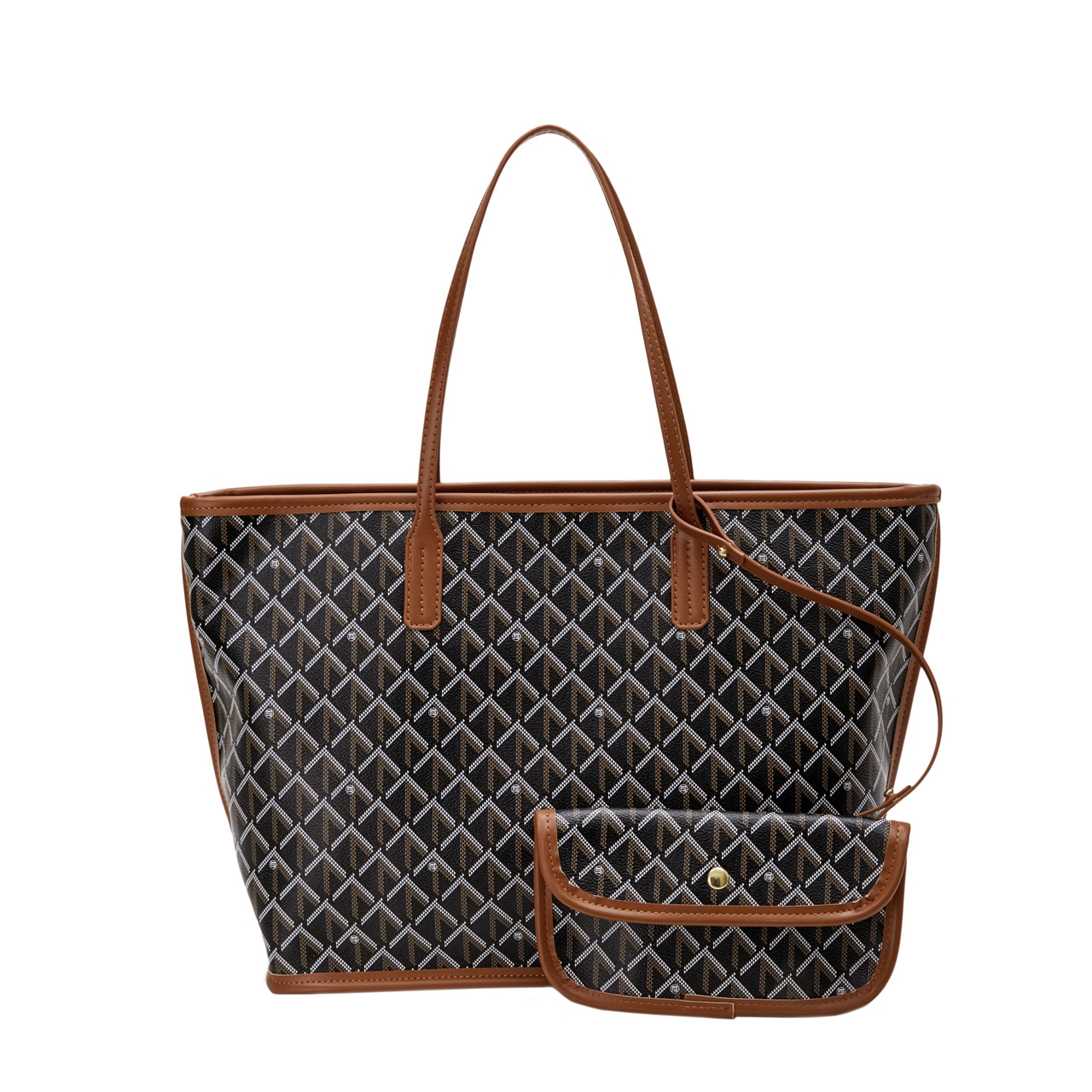 Solid Color Plaid PVC Tote Bag, Simple And Elegant, Suitable For Women's Daily Use, Commuting