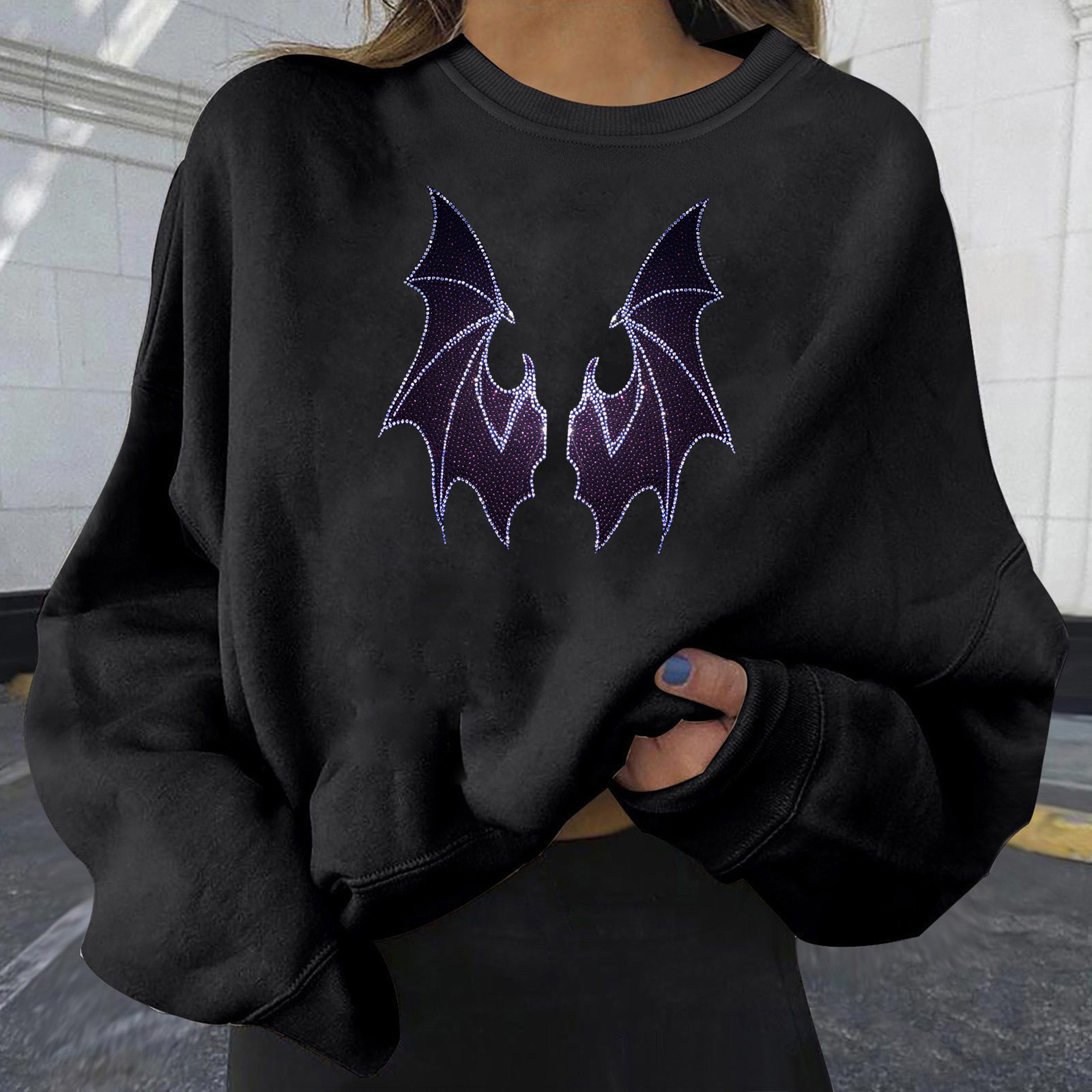 New Halloween Personalized Printed Hoodie Loose Large Size for Women dongdumaoyi
