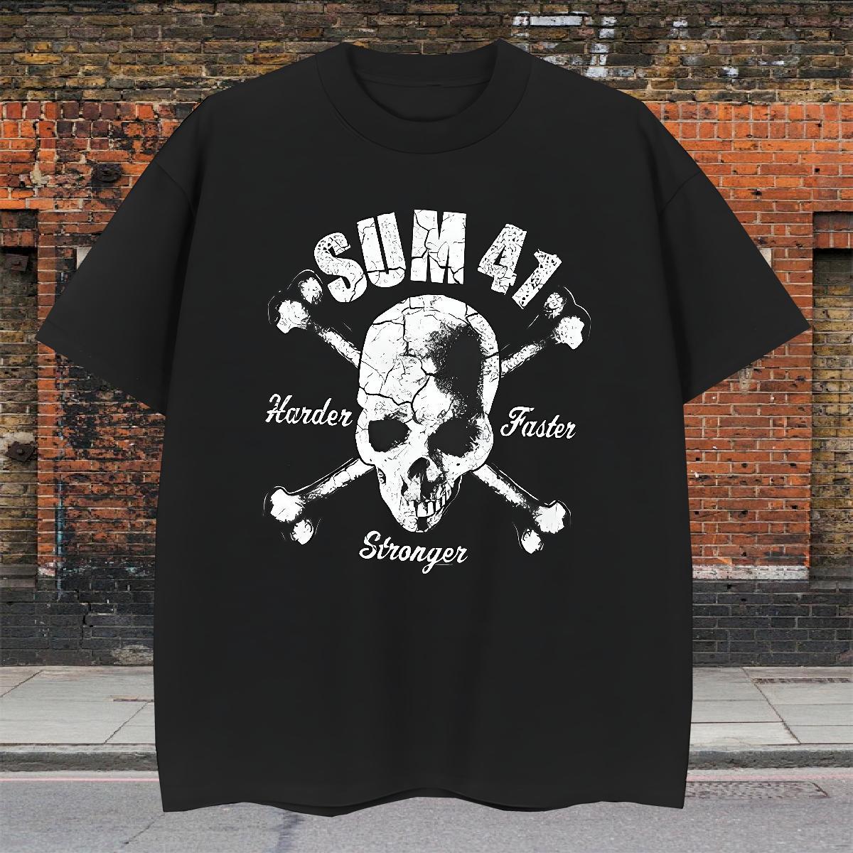 Brand Mens T Shirts 100% Cotton 230g skull Home Outdoor Skull Breathable Crew Neck Mens Tshirts Factory Direct Tee Shirt