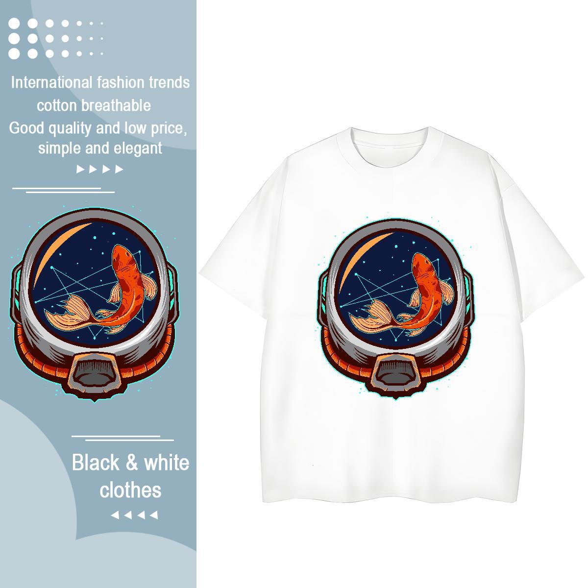 Free Shipping Women Tshirts 230g 100% Cotton animal High Street Hip Hop Womens T Shirts Crew Neck DIY Logo Top Shirts