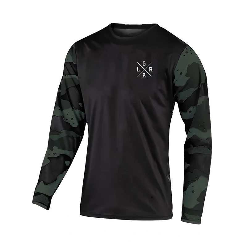 Men's T-Shirts Neutral off-road Enduro motorcycle down jacket BMX MTB mountain bike breathable fast drying long sleeved shirt Y240826MRQD