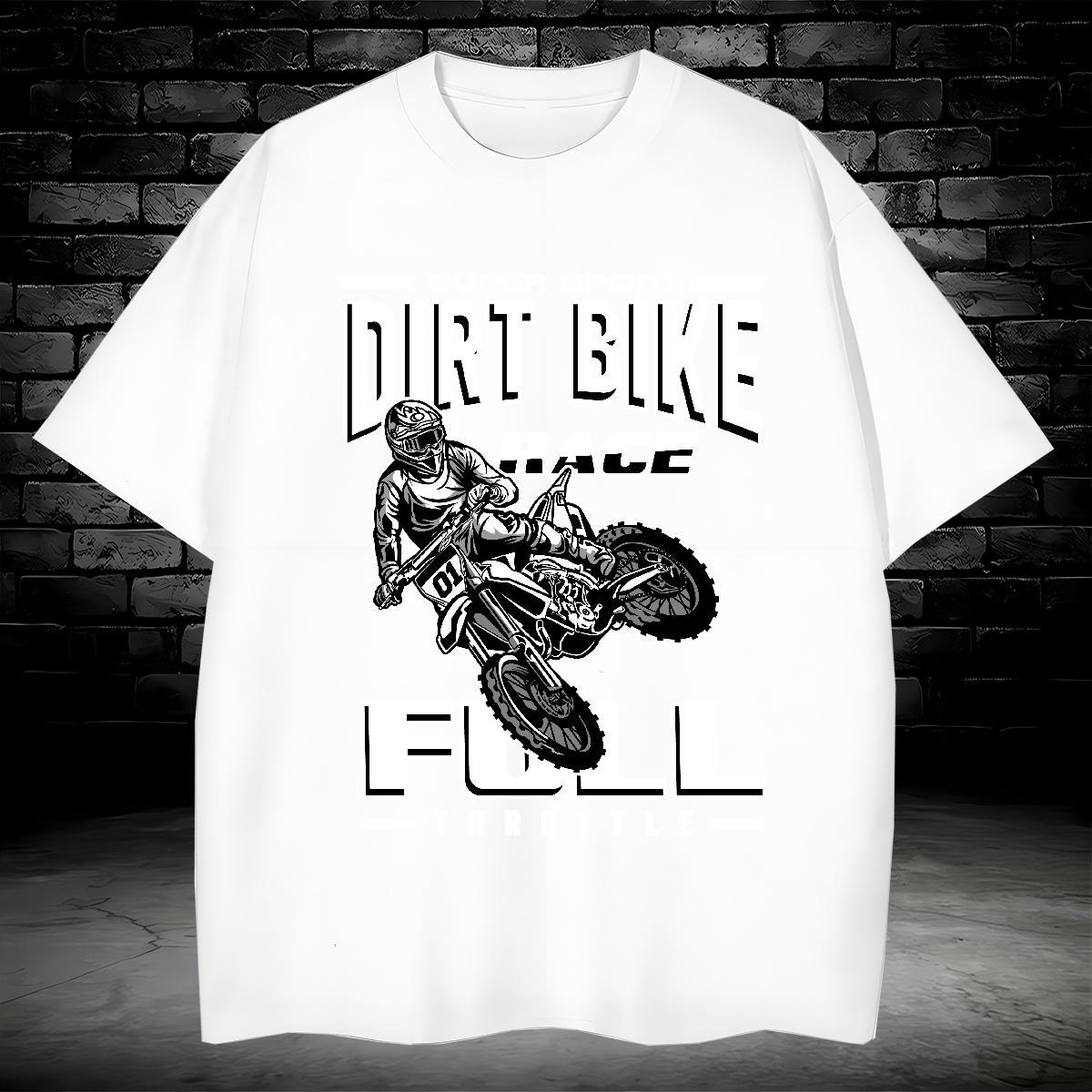 TOP Quality Man T Shirts 230g Cotton motorbike Summer Casual Oversized Short Sleeve O-Neck Men Clothes T-Shirt New Arrival Tees Shirts
