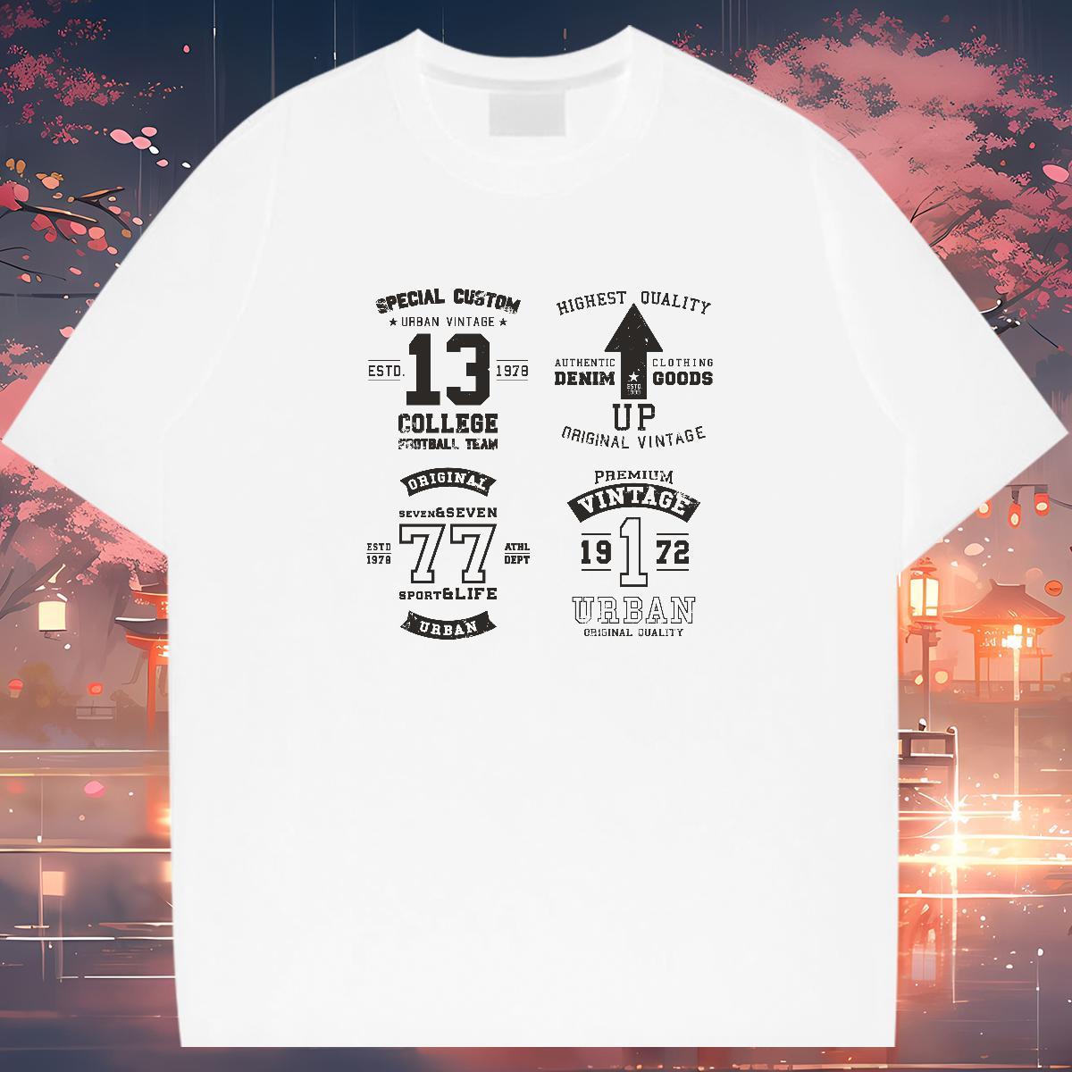 Classic Men T Shirts 230g Cotton letter Beach Oversized 4XL Breathable Crew Neck Tshirt for Man Woman Factory Direct Tops