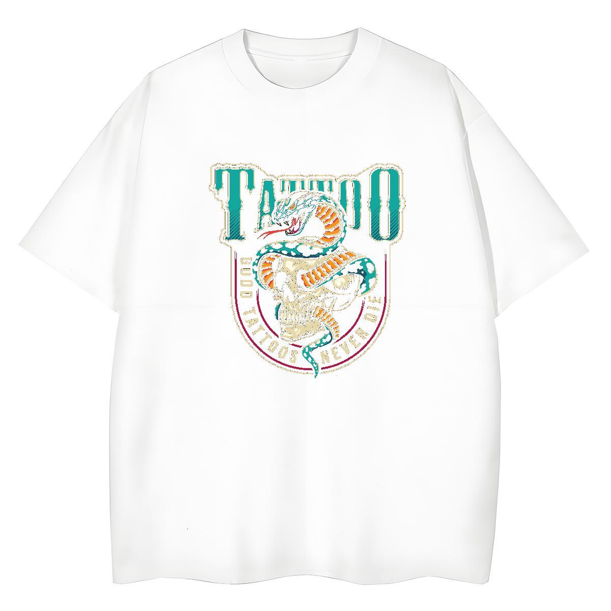 Soft T Shirts Men 230g Cotton skull Casual Beach Cartoon Printing L-4XL Pure Cotton Mens Tshirts New Arrival Clothes