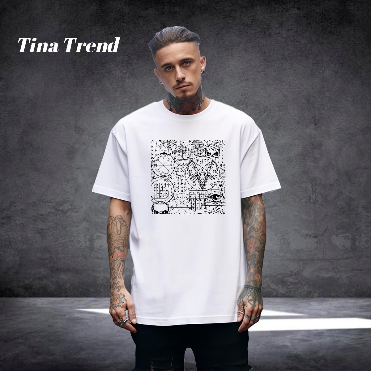 Cool Design T-Shirts for Men 100% Cotton 230g skull Street White Plus Size O-Neck Short Sleeve Men Tshirts Casual New Polos