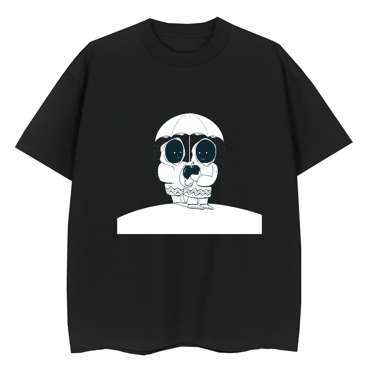 Loose Fit T Shirt For Man 230g Pure Cotton skull Outdoor Oversized 4XL Breathable Crew Neck Men Clothes T-Shirt Custom Tee Shirt