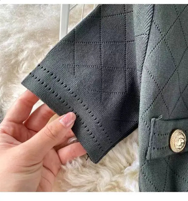 Womens Solid Deep Vneck Short Sleeve Elegant Aline Dress SpringSummer Single Chest Office Knitted Wrap Hip Skirt 240826