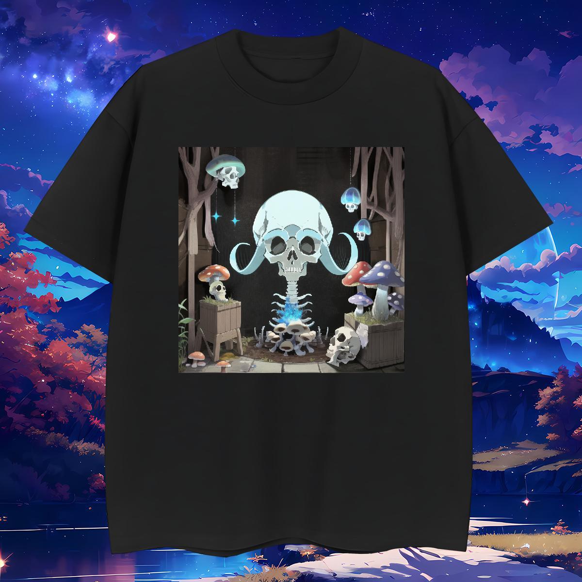 Soft T-Shirts for Men 100% Cotton 230g skull Anime Printing Street DIY Printed Round Neck Short Sleeve Men Tops Tees Designer Tops Shirt