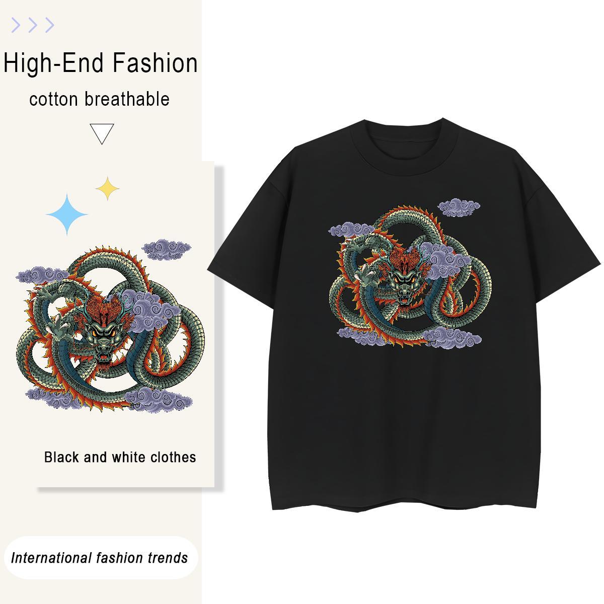 Comfortable T-Shirts for Men 230g Cotton fierce Spring Summer Custom Print Oversized Crew Neck Men Tshirts Brand Tees Shirts