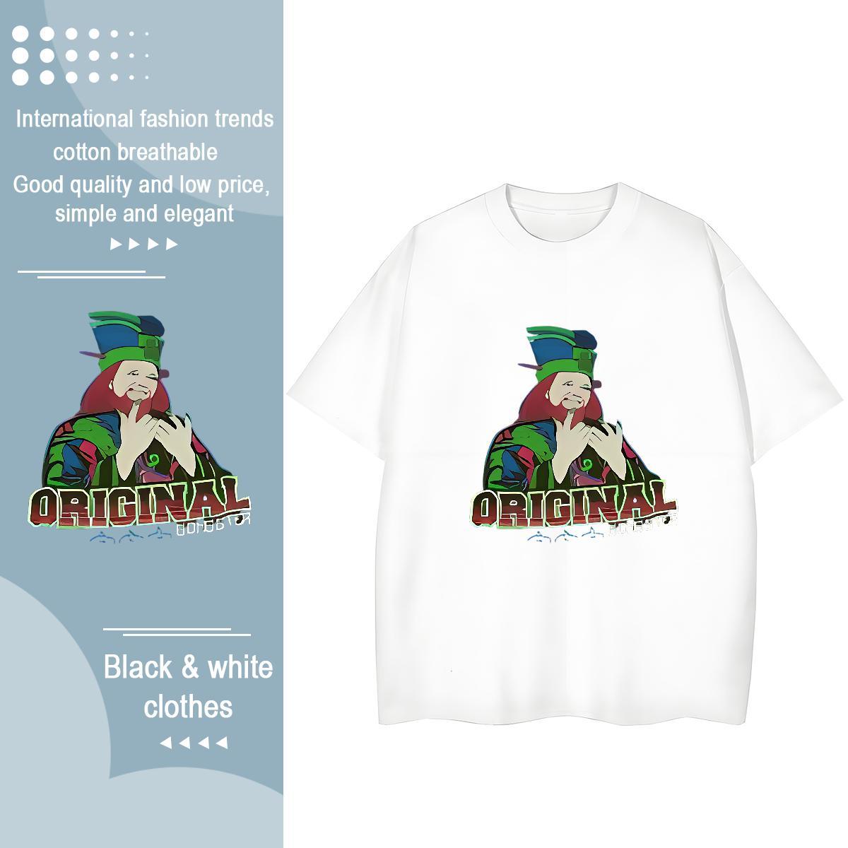 Popular Women Tees 230g Pure Cotton Animated characters Street Casual Women T Shirts Breathable Short Sleeve Customized Print Clothings
